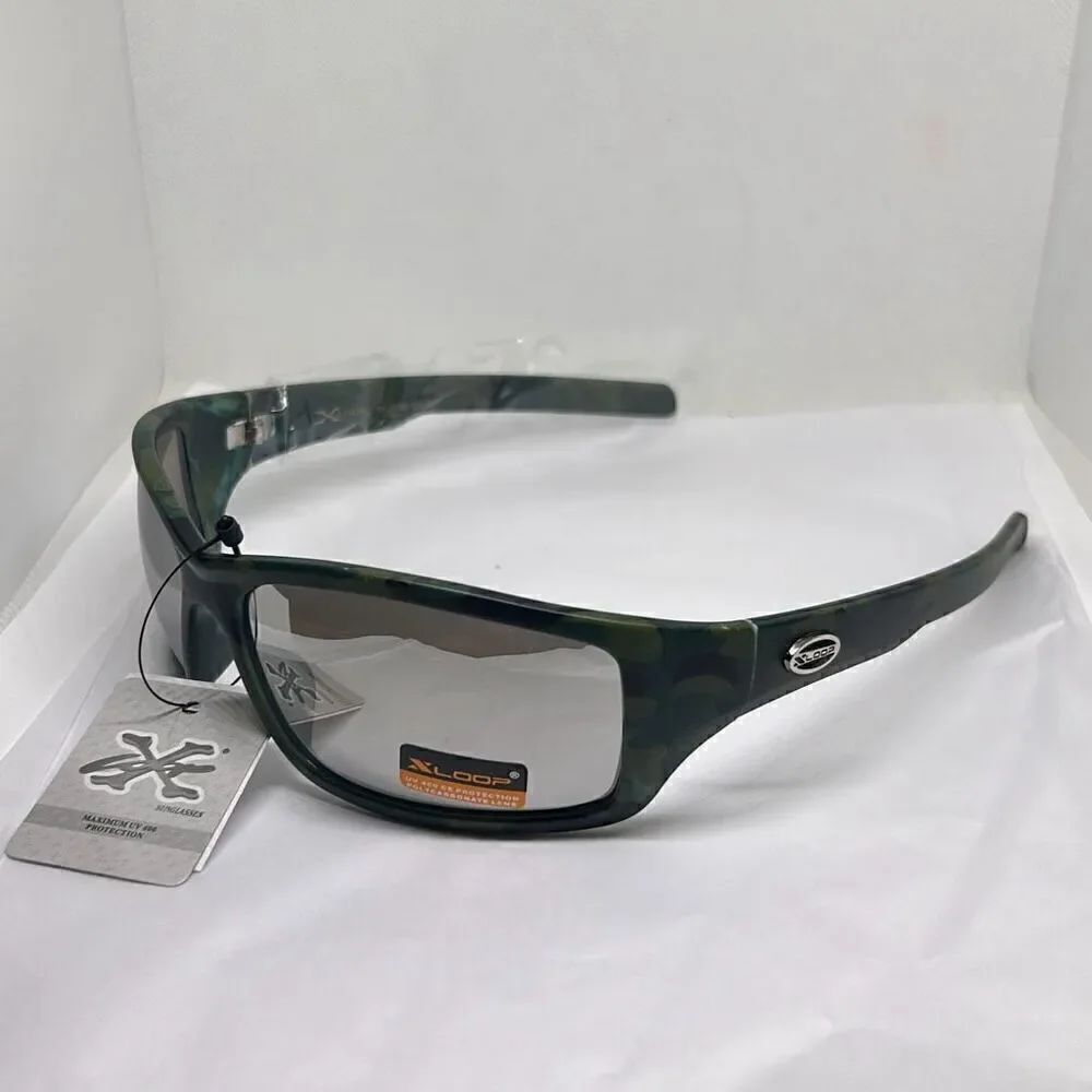 X-Loop Camouflage Mirrored Mens Sunglasses